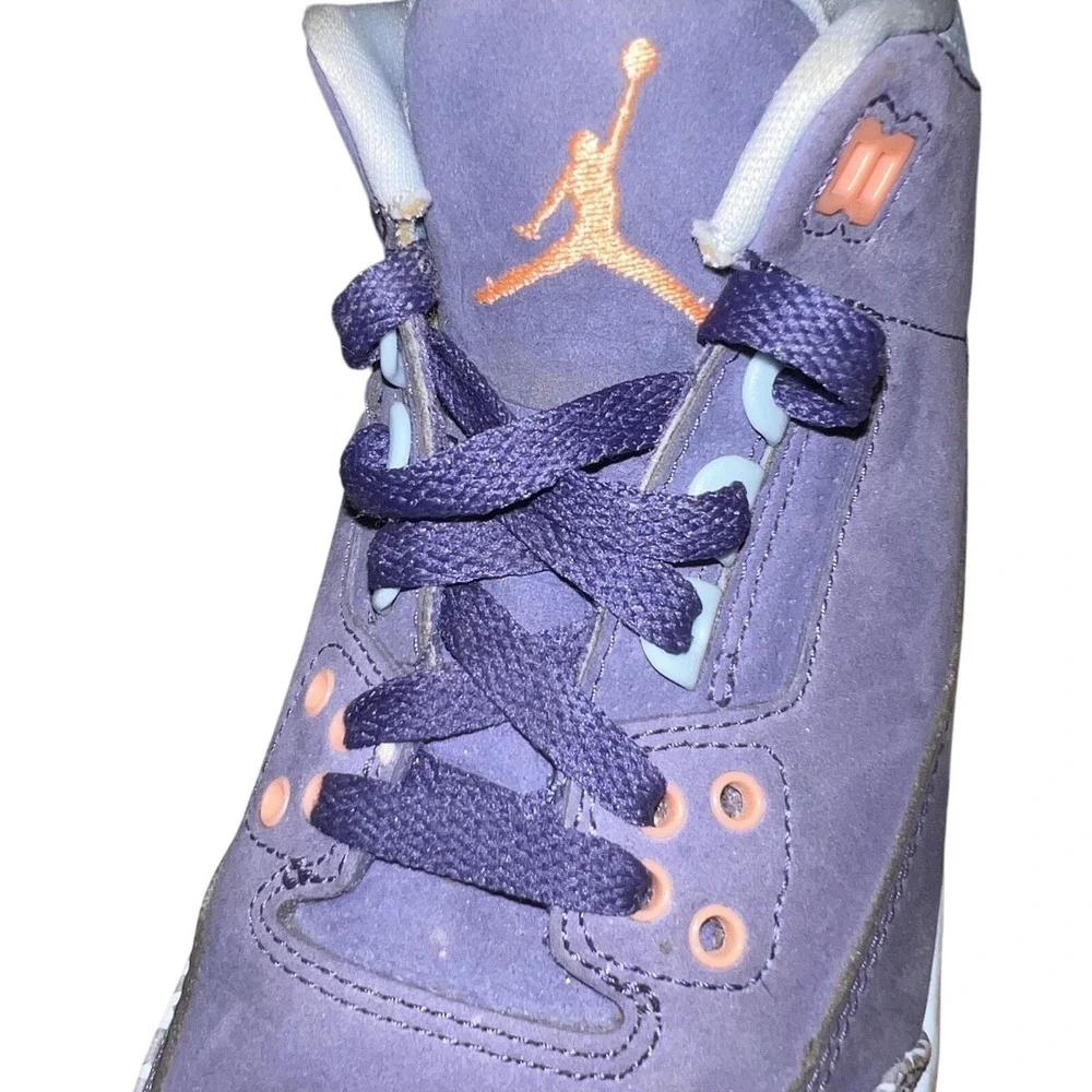 2016 Nike Air Jordan 3 Retro GS Purple Dust Blue Lagoon Size 4 Youth Girls Boys